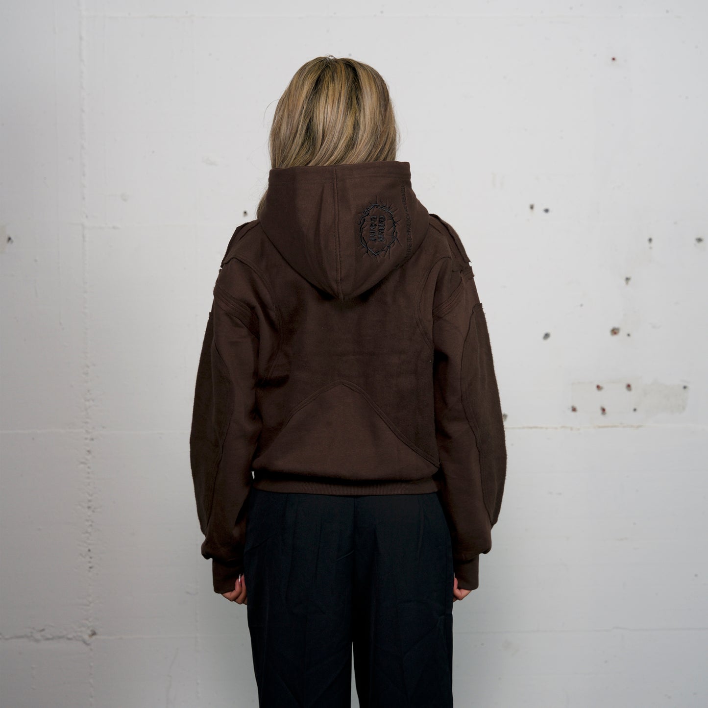 Digital Crucifixion Hoodie brown