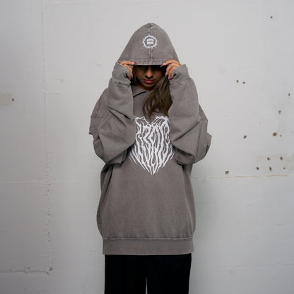 Hoodie Flameheart grey