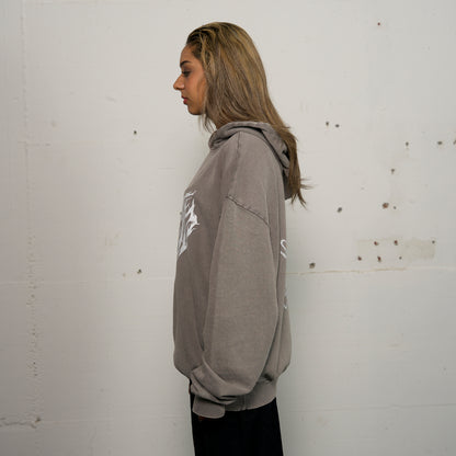 Hoodie Flameheart grey