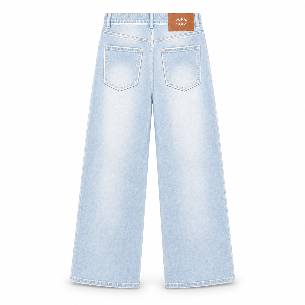 Devil Deals Wide Leg Denim · Ice Blue – Rückansicht