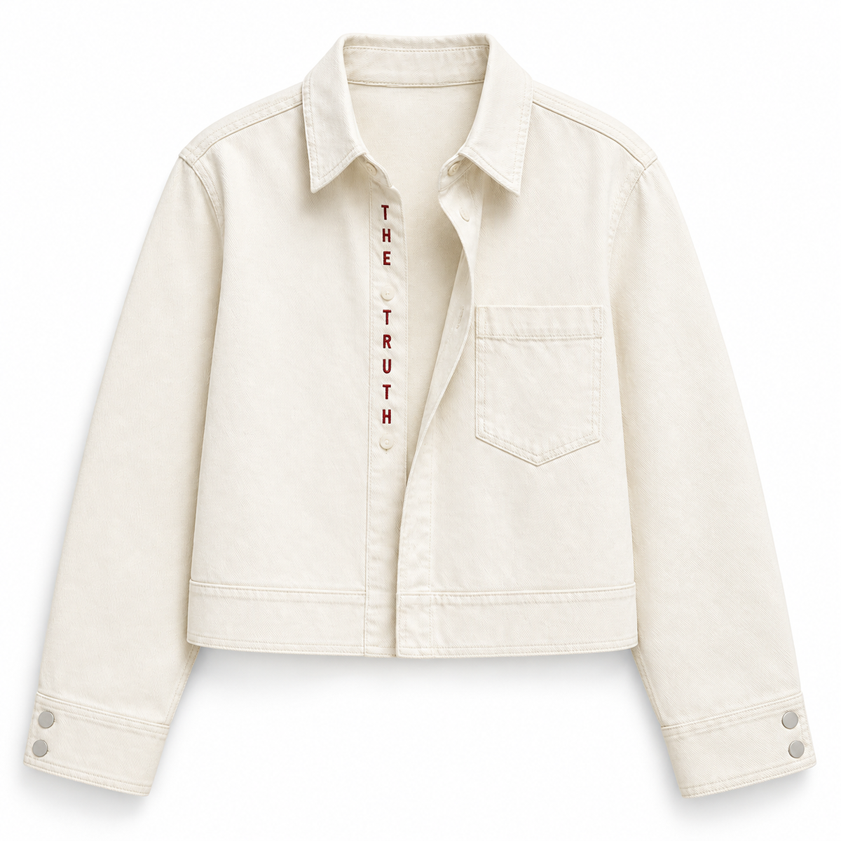 The Truth Denim Jacket · Ivory – Vorderansicht