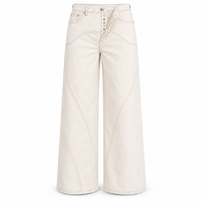 The Truth Wide Leg Denim · Ivory – Vorderansicht