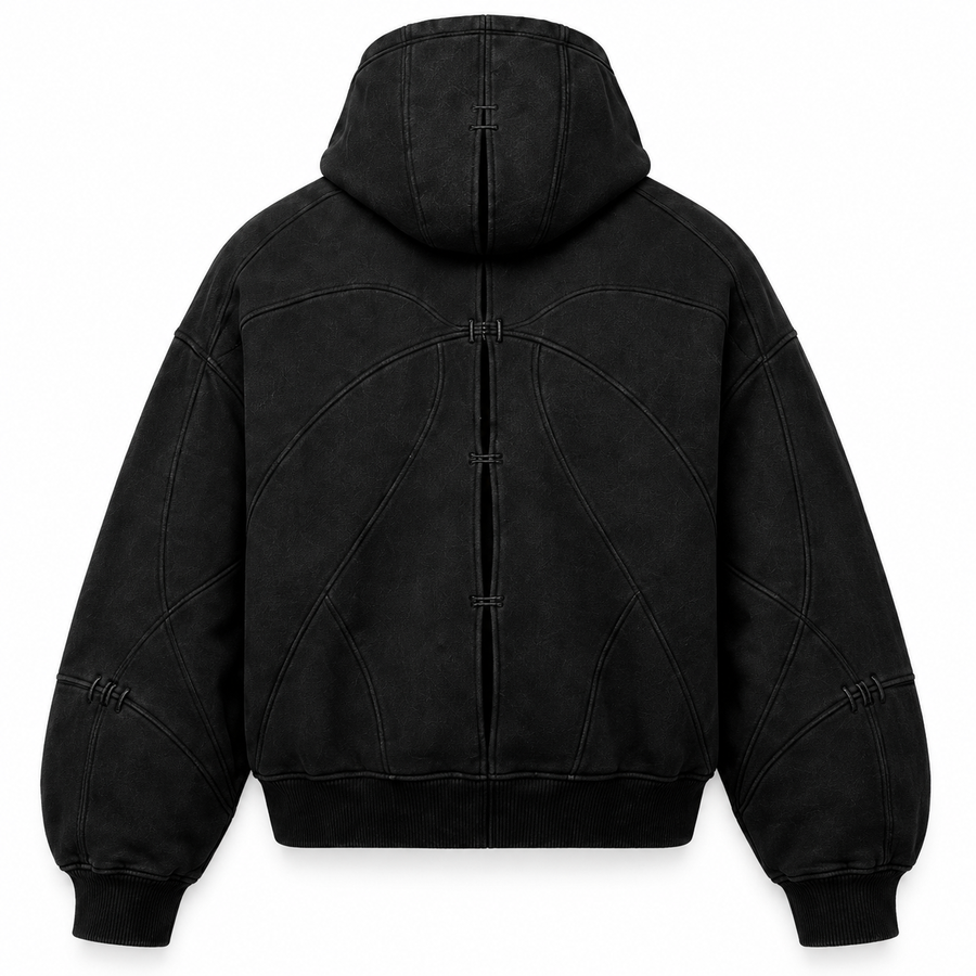 Fracture Hoodie · Black – Rückansicht