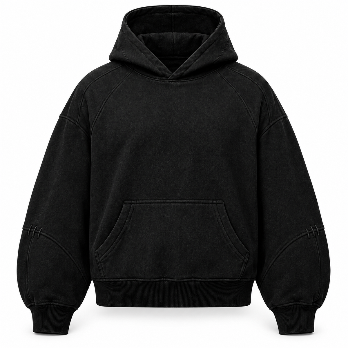 Fracture Hoodie · Black – Vorderansicht