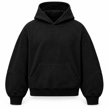 Fracture Hoodie · Black – Vorderansicht