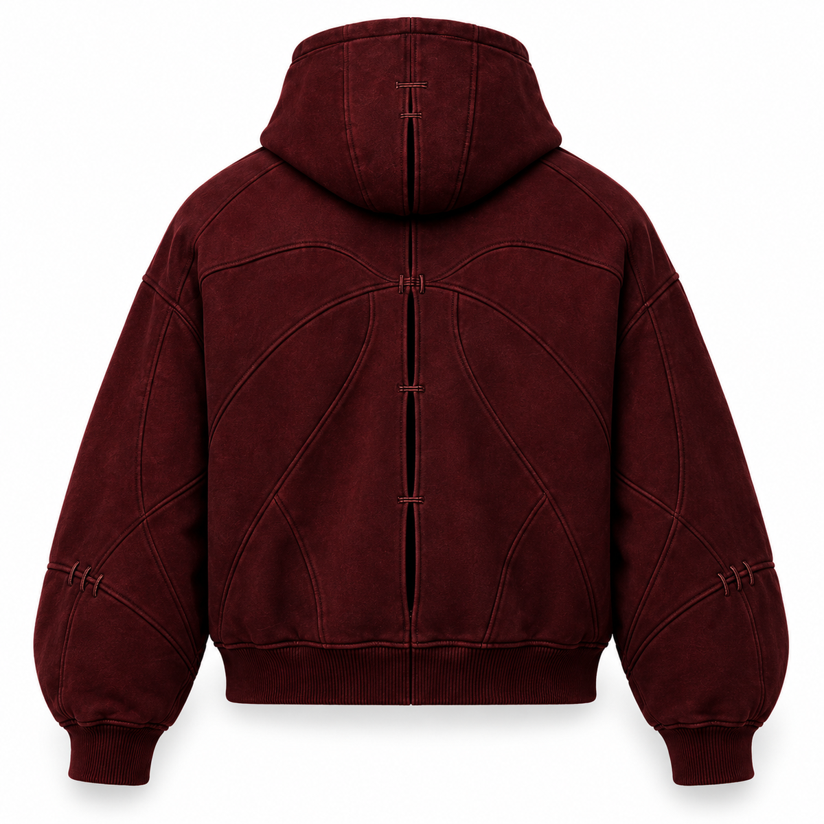 Fracture Hoodie · Oxblood – Rückansicht