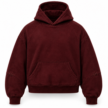 Fracture Hoodie · Oxblood – Vorderansicht