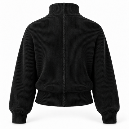 The Truth Quarter-Zip Knit · Black – Rückansicht