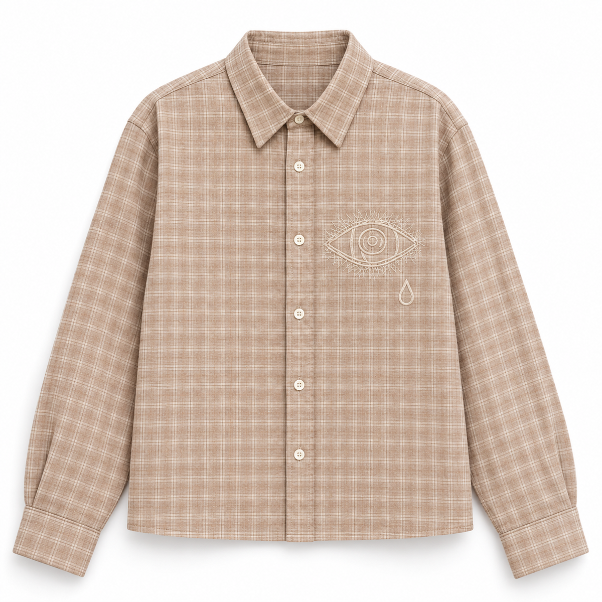 Tear Eye Shirt · Sand Check – Vorderansicht