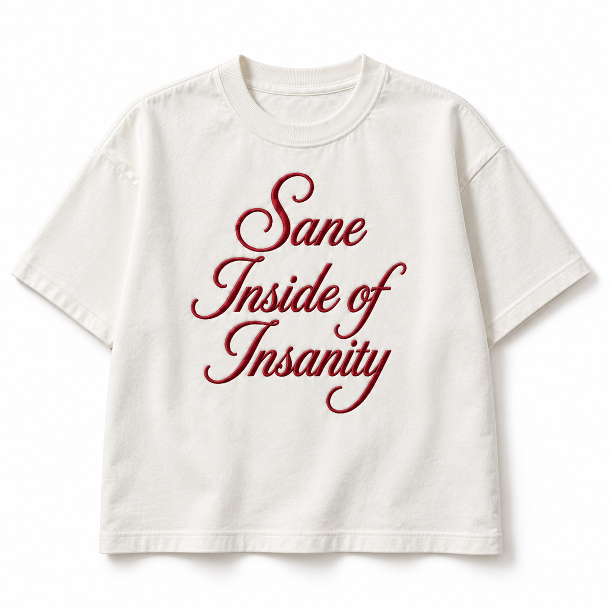 Sane Inside of Insanity Tee · Ivory – Vorderansicht