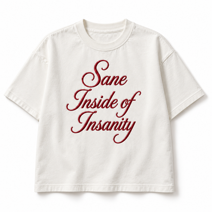 Sane Inside of Insanity Tee · Ivory – Vorderansicht